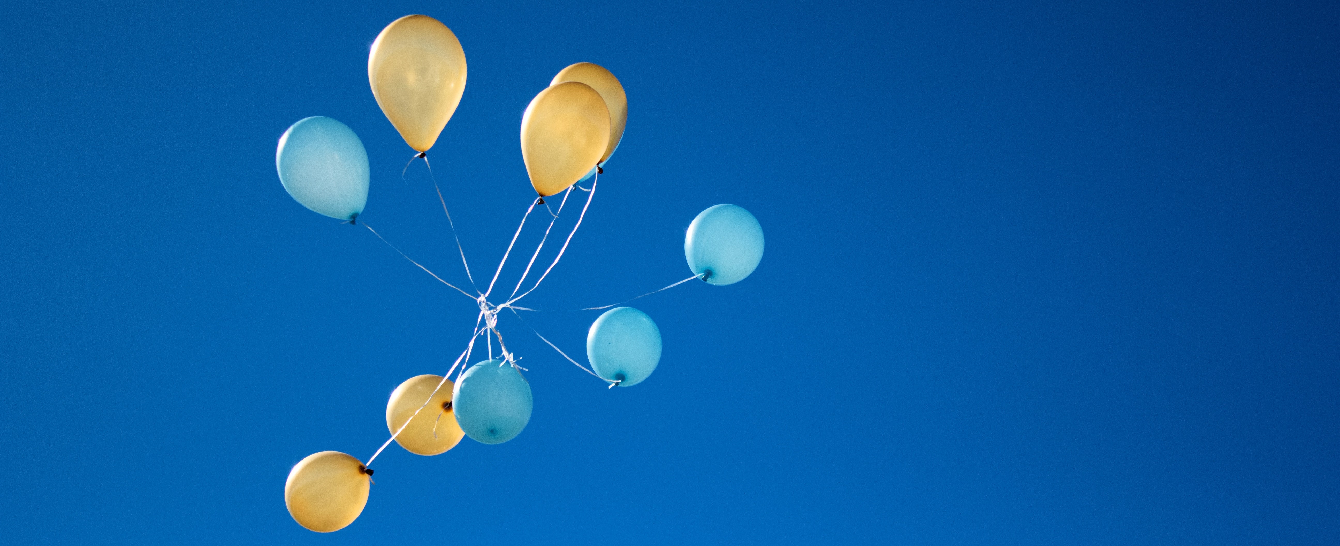 blue and yellow balloons